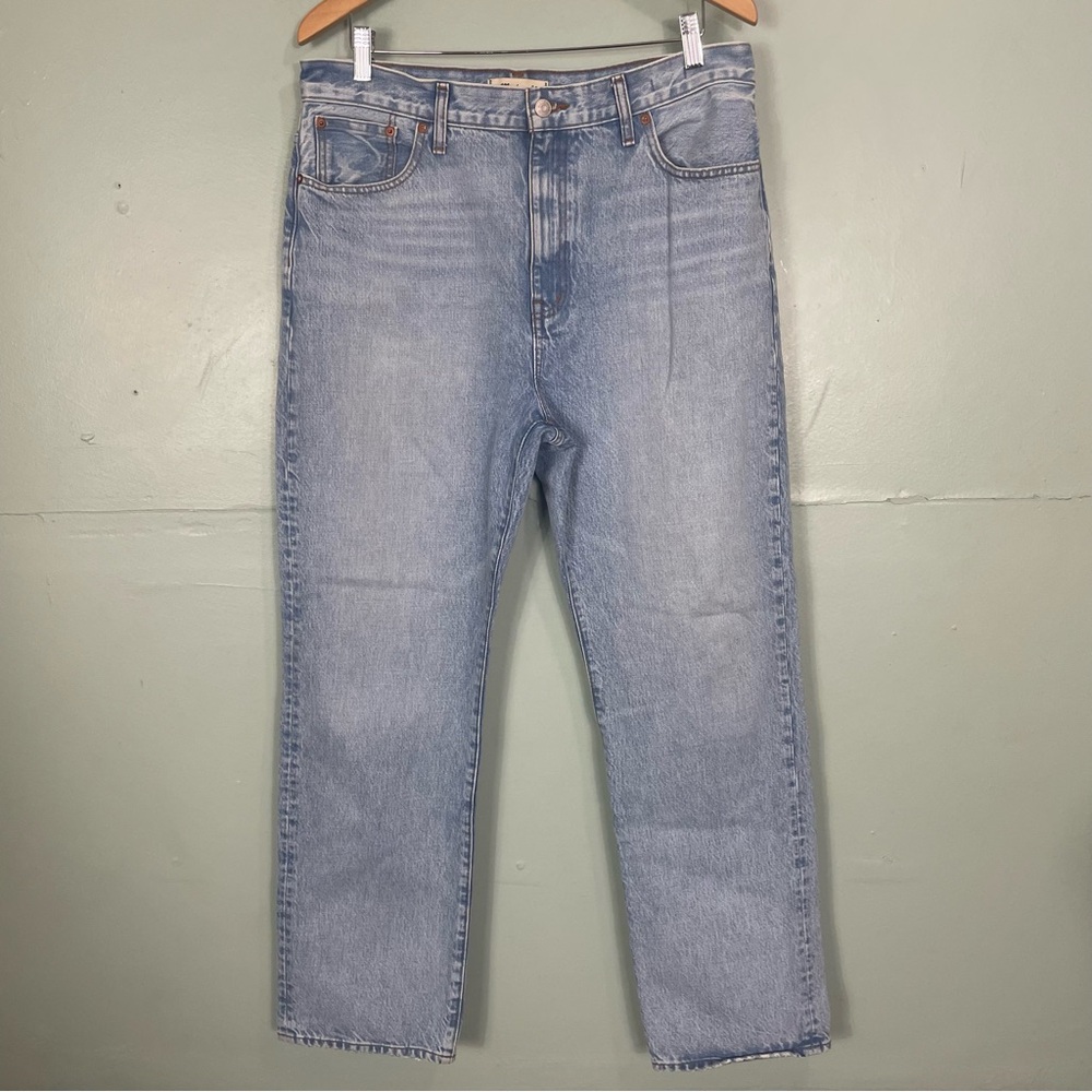 Madewell 90’s Straight‎ Leg Jean Women Sz 31 Light Blue Wash